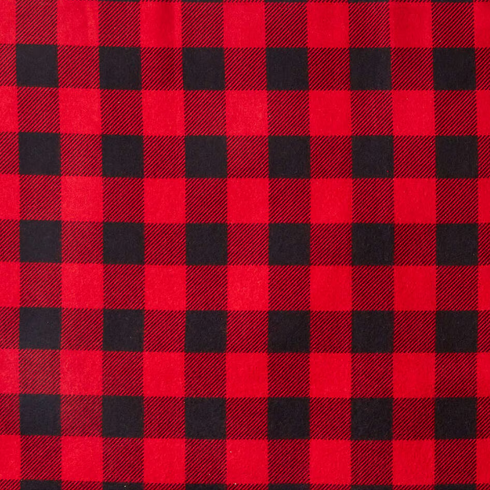 Eddie Bauer Red & Black Buffalo Flannel Prints Fabric image 0