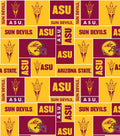 Arizona State NCAA Block Fleece Fabric image 0