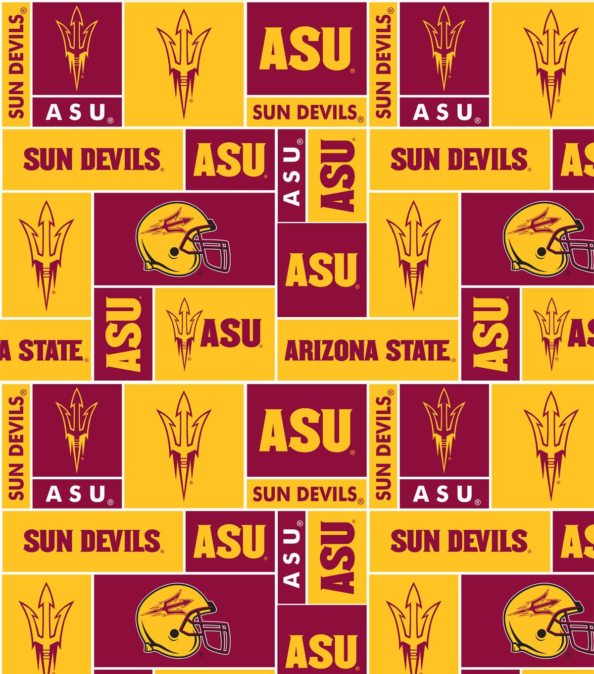 Arizona State NCAA Block Fleece Fabric image 0