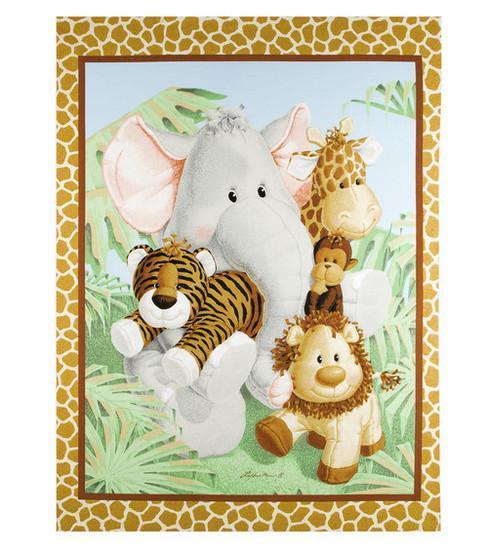 Nursery Fabric Jungle Babies Panel image 0