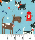Snuggle Flannel Fabric-Dogs, Bones And Fire Hydrants image 0