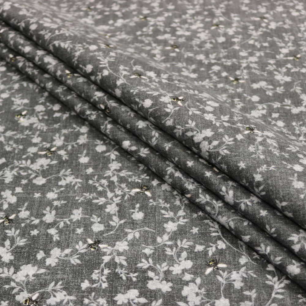 Bee Gray 108" Wide Flannel Fabric image 1