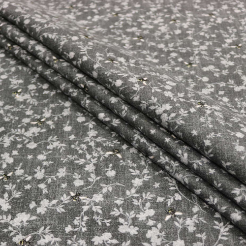 Bee Gray 108" Wide Flannel Fabric image 1