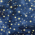 Blue Starry Sky Luxe Foil Flannel Fabric image 0